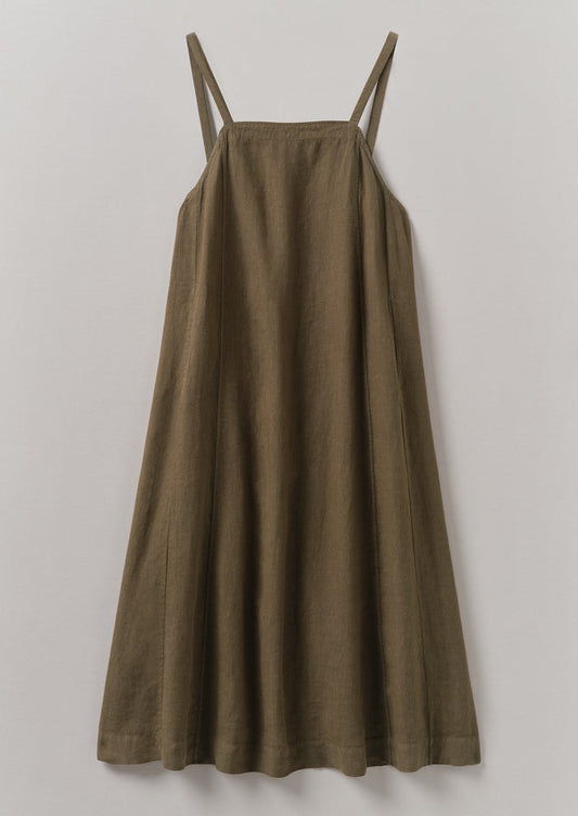 Garment Dyed Linen Apron Dress | Pear