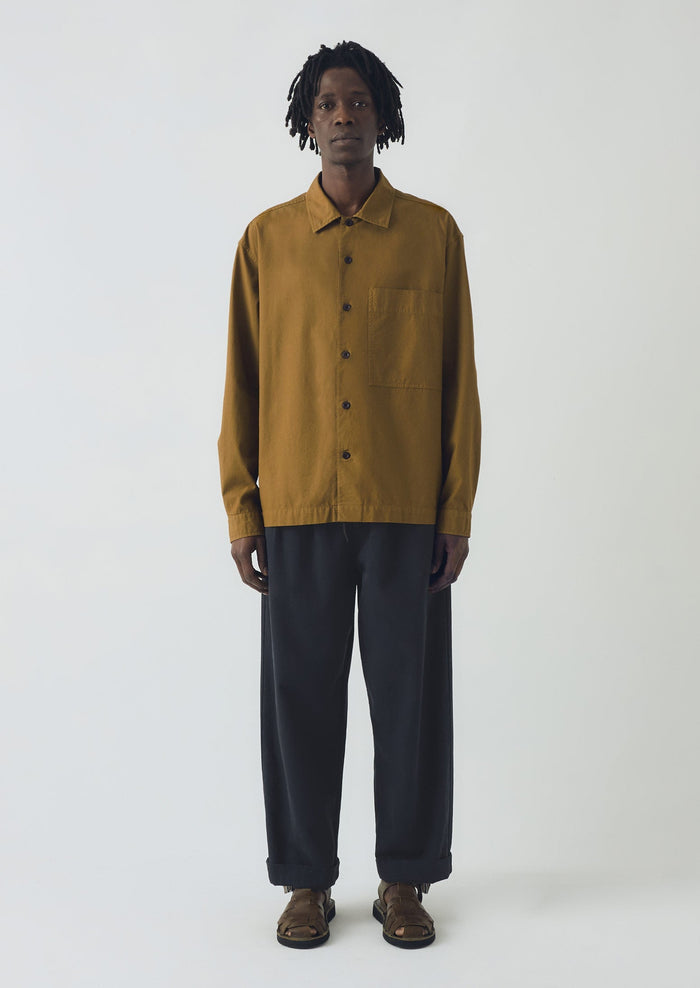Garment Dyed Oxford Shirt | Old Gold