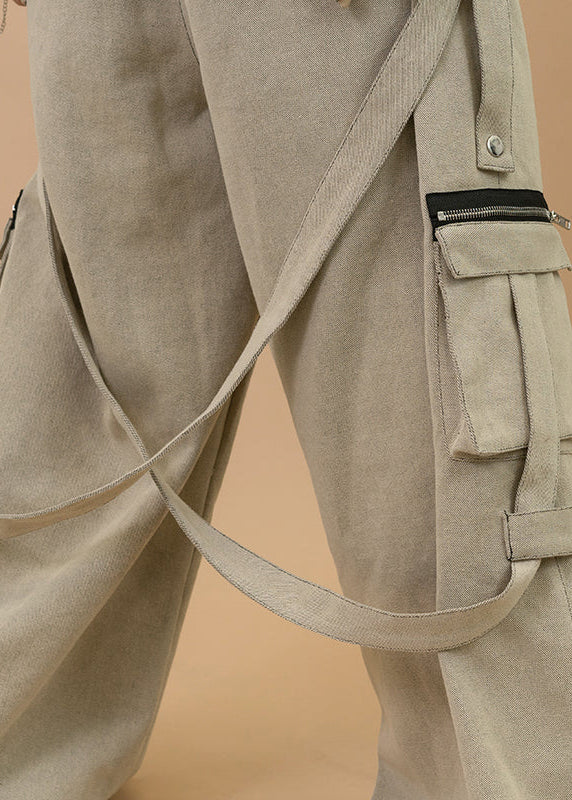 ACDC Rag Gedraji Cryptid Corpse Beige Cargo Pants — model detail view