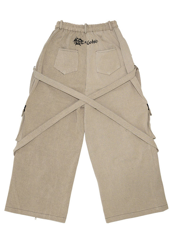 ACDC Rag Gedraji Cryptid Corpse Beige Cargo Pants — back view
