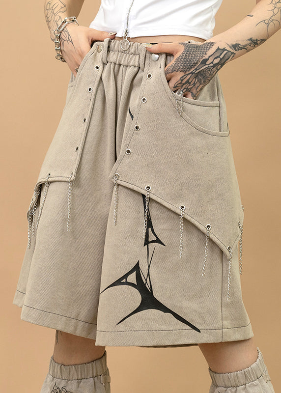 Gedraji Cryptid Corpse Beige Cargo Shorts