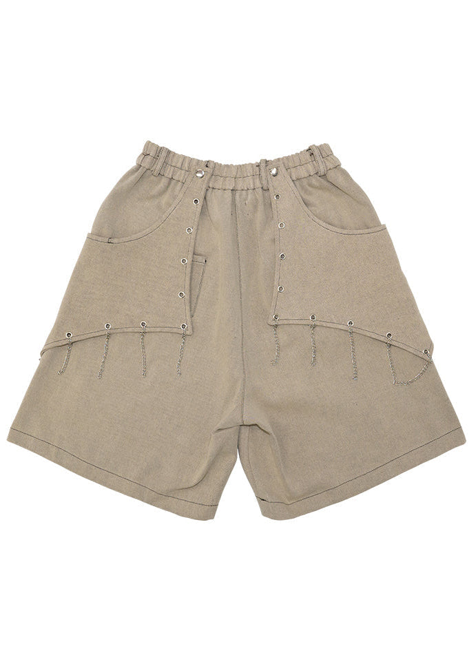 Gedraji Cryptid Corpse Beige Cargo Shorts
