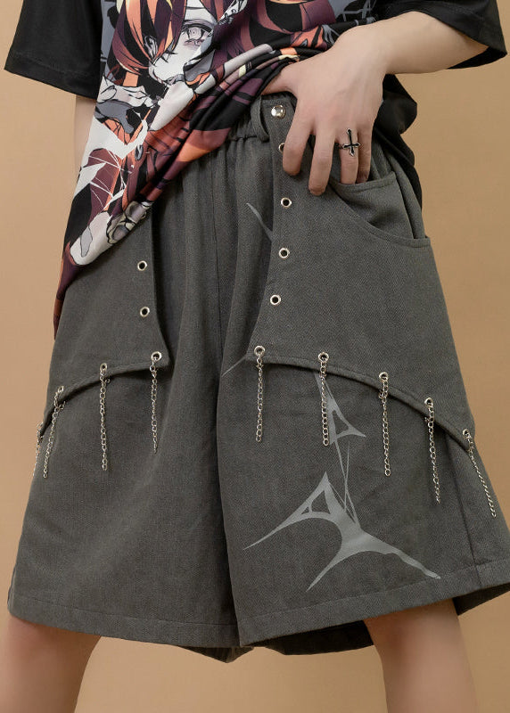 ACDC Rag Gedraji Cryptid Corpse Dark Grey Cargo Shorts — model view