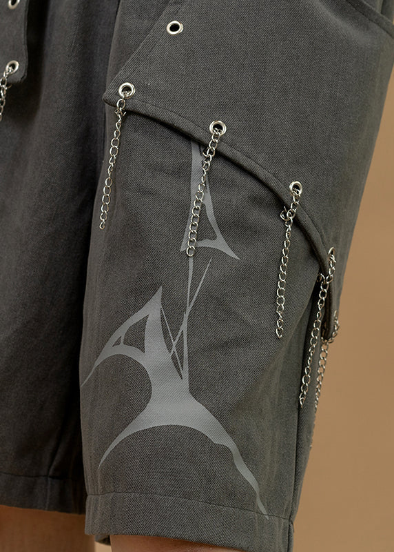 ACDC Rag Gedraji Cryptid Corpse Dark Grey Cargo Shorts — detail shot 2