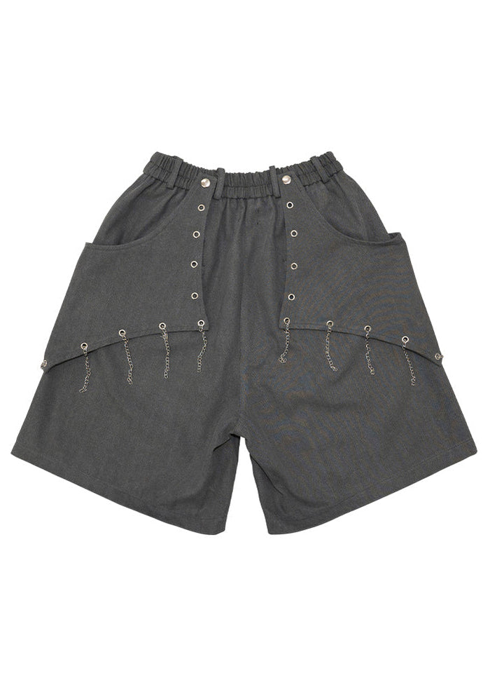 ACDC Rag Gedraji Cryptid Corpse Dark Grey Cargo Shorts — back view