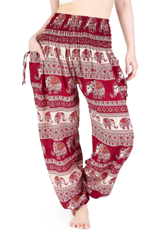 Geometry Elephant Harem Pants - Lannaclothesdesign Shop