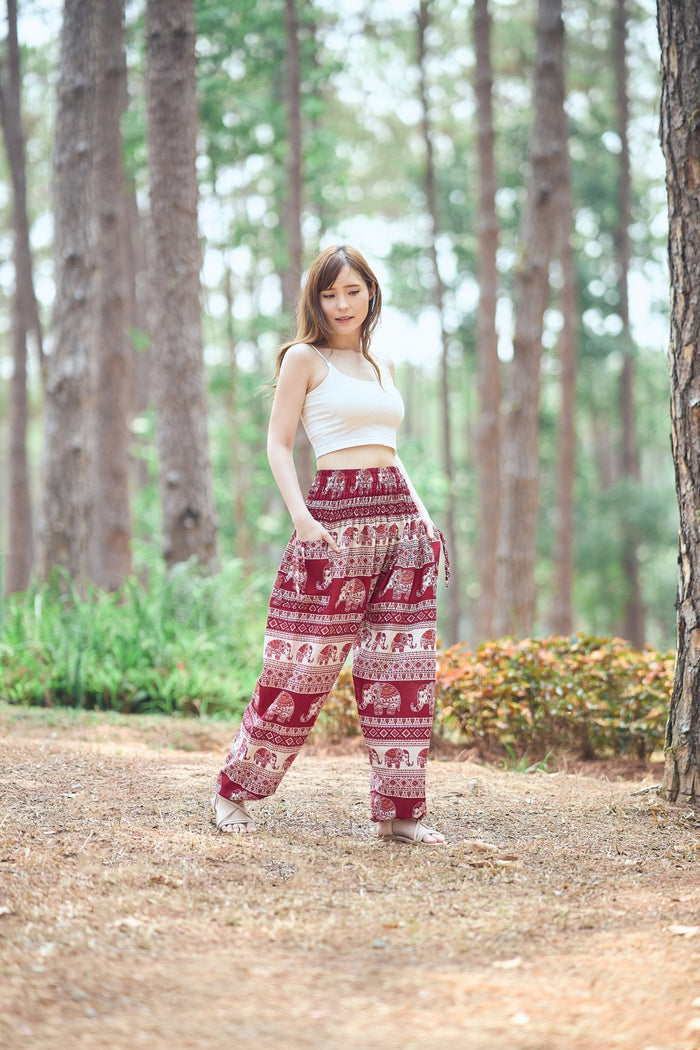 Geometry Elephant Harem Pants - Lannaclothesdesign Shop