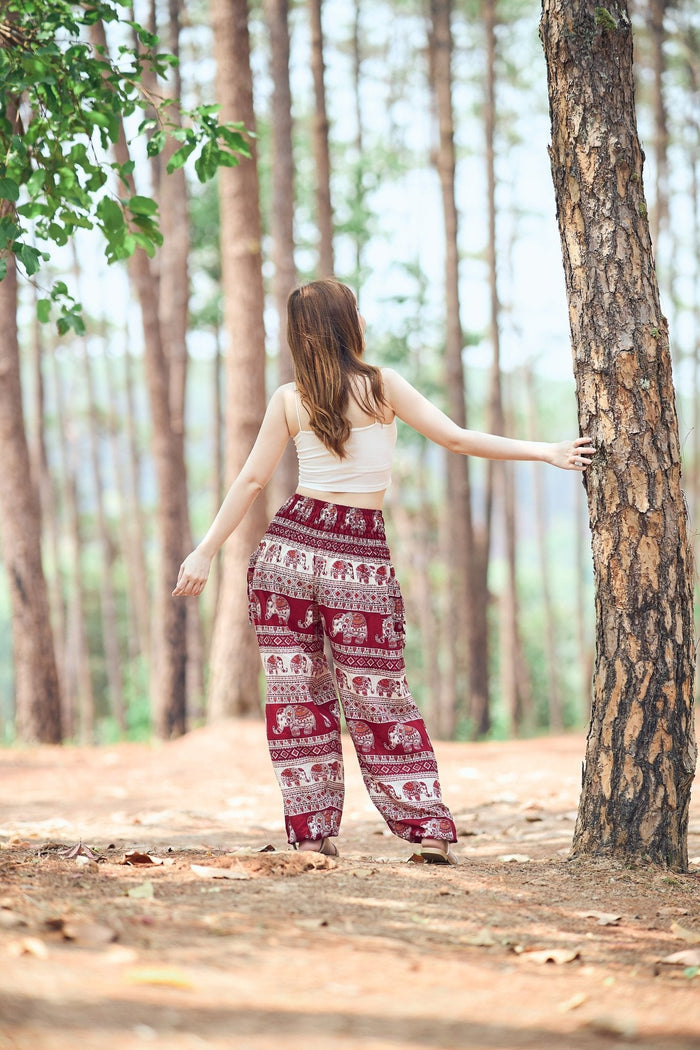 Geometry Elephant Harem Pants - Lannaclothesdesign Shop