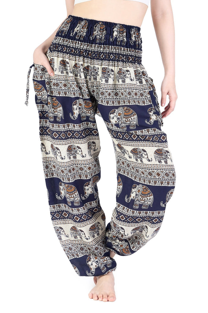 Geometry Elephant Harem Pants - Lannaclothesdesign Shop