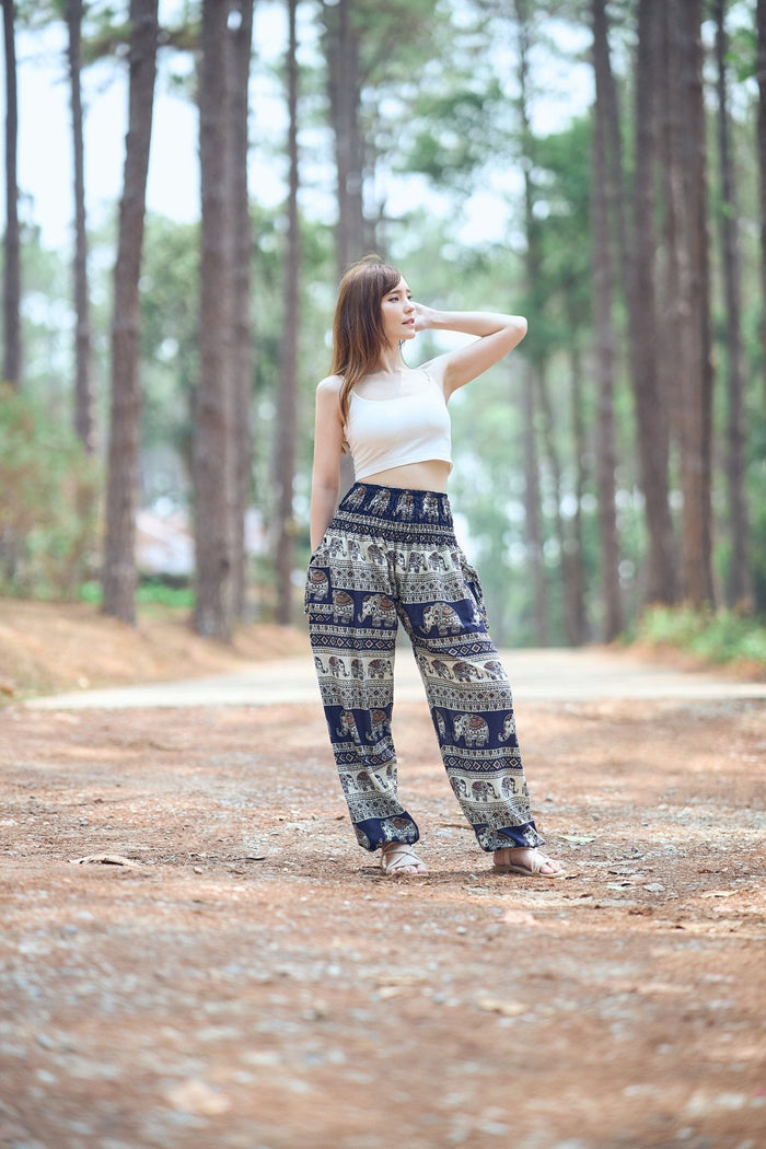 Geometry Elephant Harem Pants - Lannaclothesdesign Shop