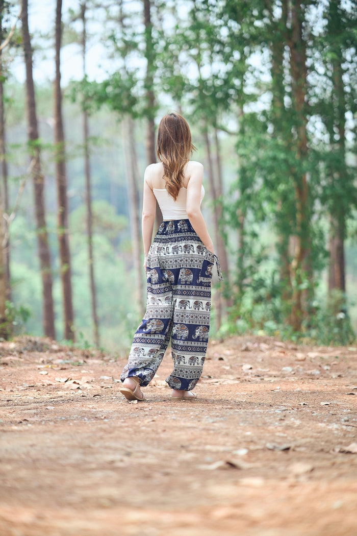 Geometry Elephant Harem Pants - Lannaclothesdesign Shop