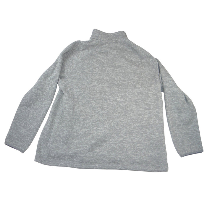 George Mens XL Gray Space Dye Full Zip Fleece Lined Jacket Mock Neck Outerwear2
