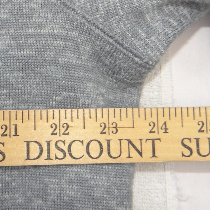 George Mens XL Gray Space Dye Full Zip Fleece Lined Jacket Mock Neck Outerwear3