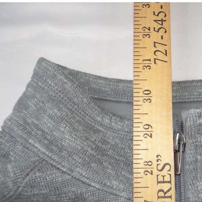 George Mens XL Gray Space Dye Full Zip Fleece Lined Jacket Mock Neck Outerwear4