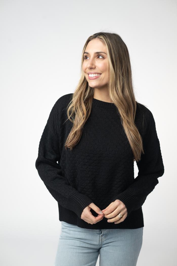Gianna Pullover Sweater - Black