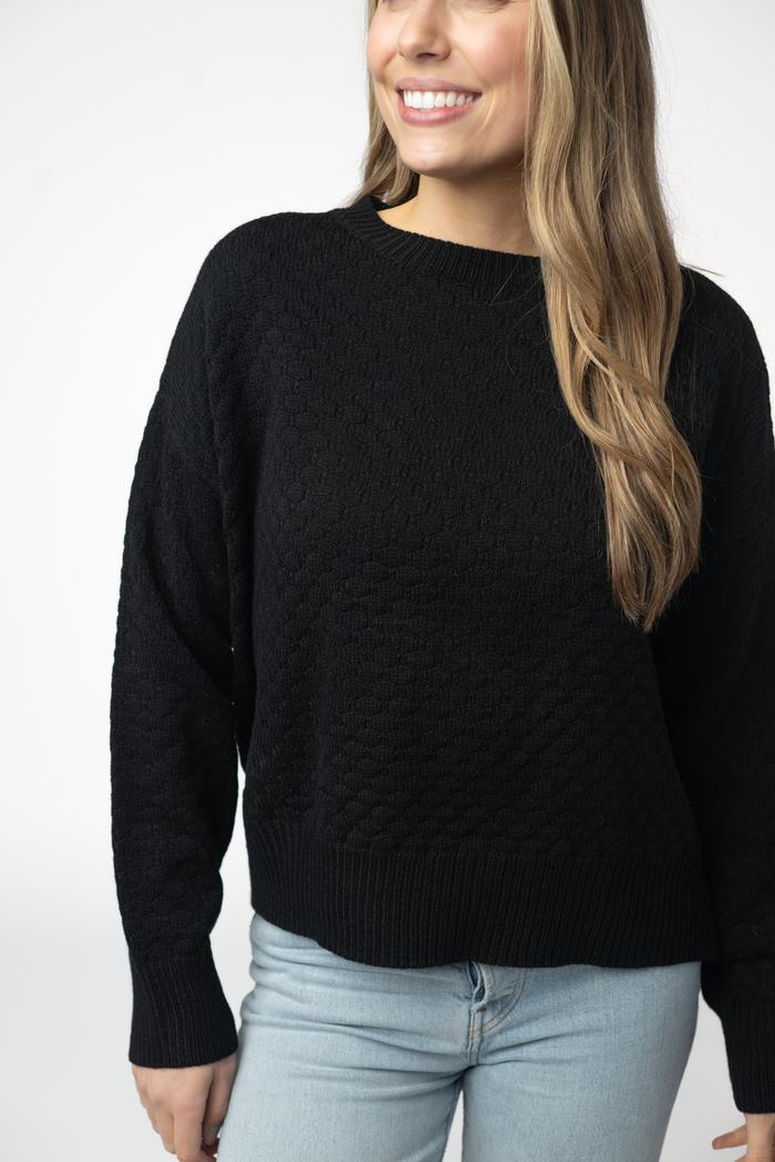 Gianna Pullover Sweater - Black