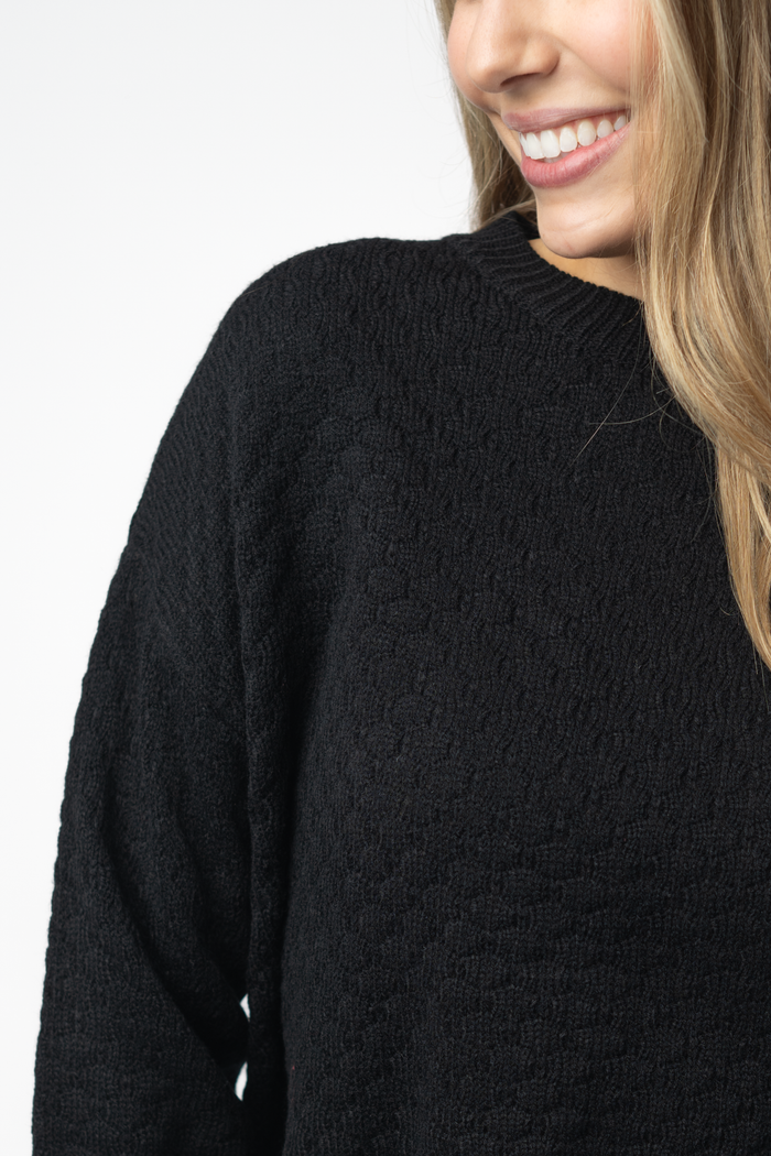 Gianna Pullover Sweater - Black