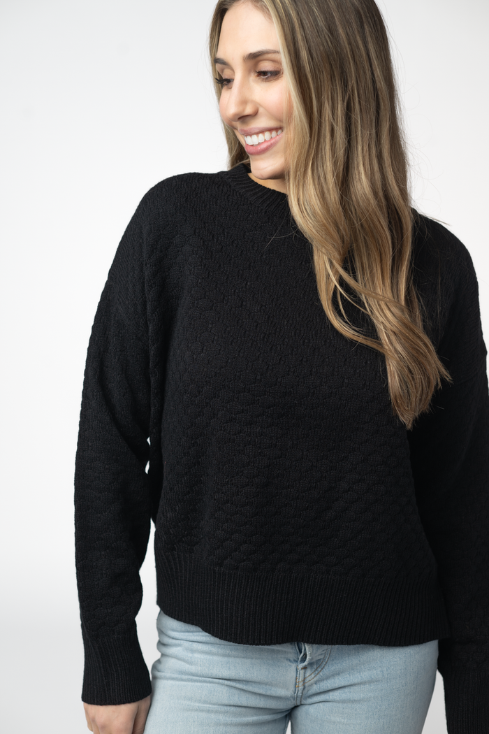 Gianna Pullover Sweater - Black
