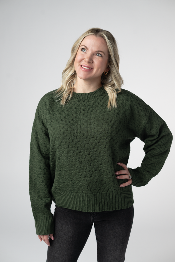 Gianna Pullover Sweater - Olive