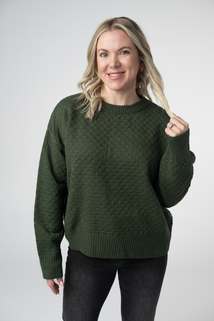 Gianna Pullover Sweater - Olive