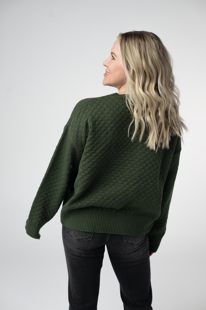 Gianna Pullover Sweater - Olive