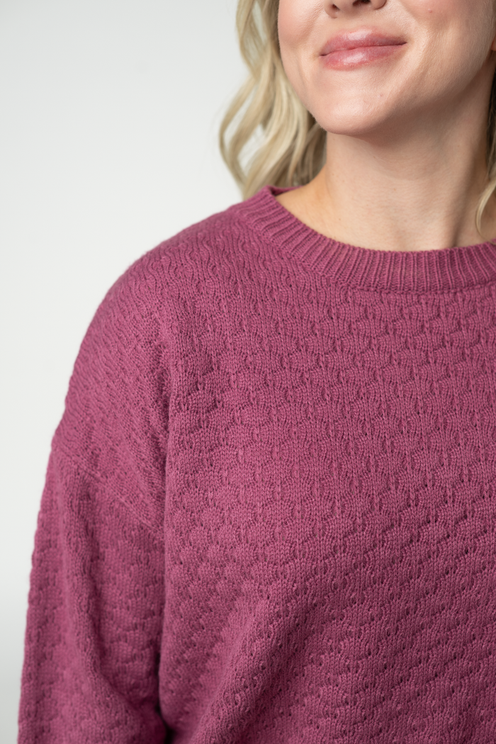 Gianna Pullover Sweater - Raspberry