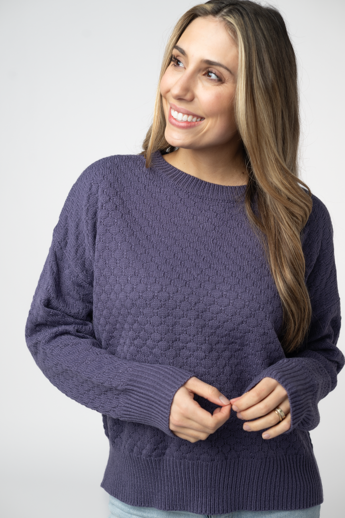 Gianna Pullover Sweater - Slate Blue