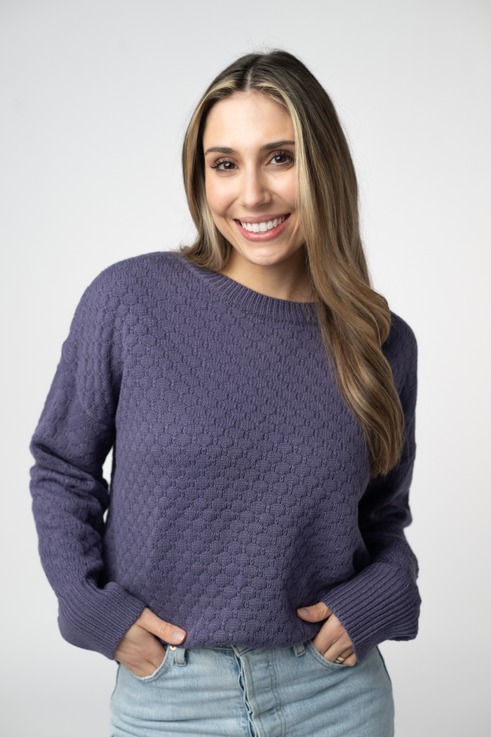 Gianna Pullover Sweater - Slate Blue