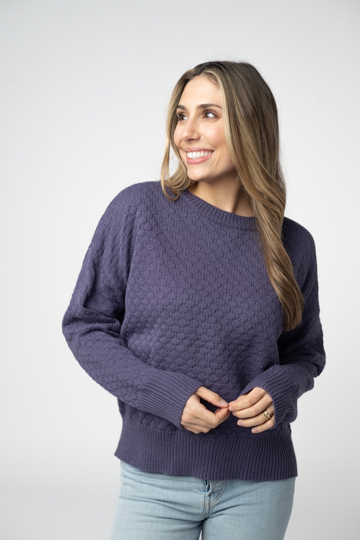 Gianna Pullover Sweater - Slate Blue