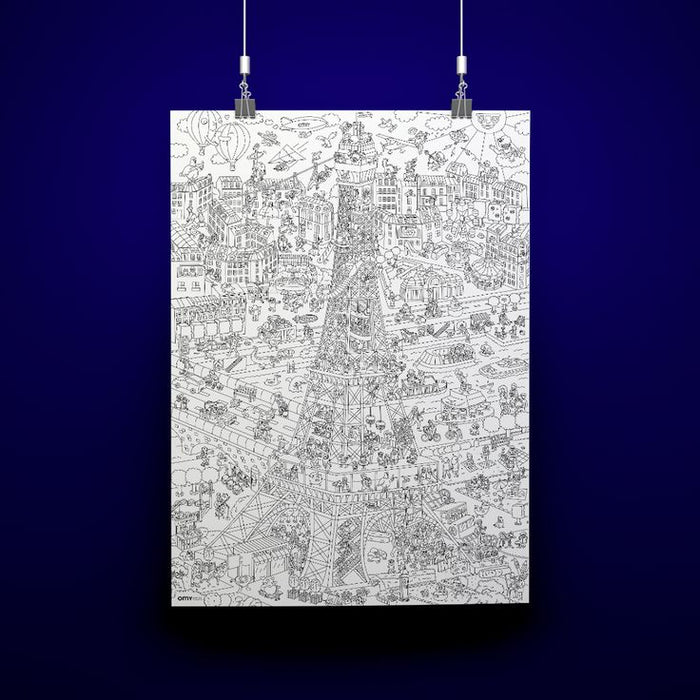 Giant Coloring Poster - La Tour Eiffel
