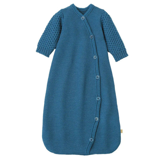 Gigoteuse à manches en laine merinos Disana - Dove Blue