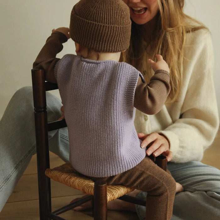 Gilet bébé en laine mérinos Harvey HVID