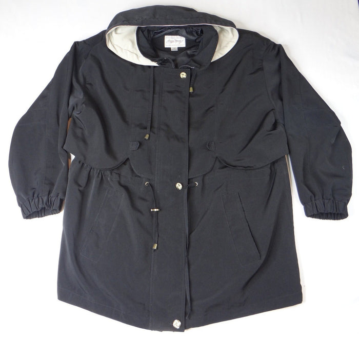 Giorgio Morandi Black Hooded Drawstring Parka Jacket Women's 1X0