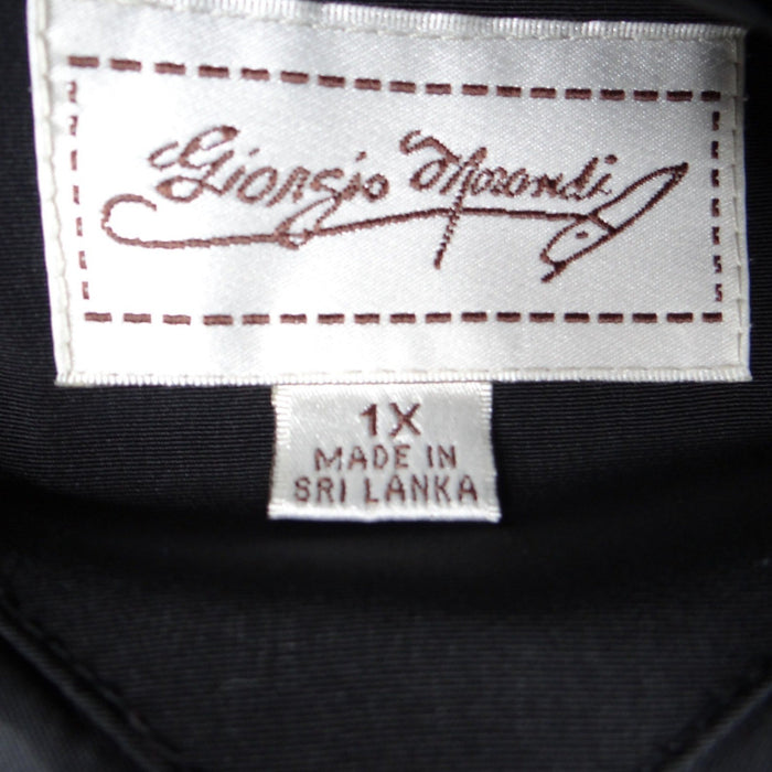 Giorgio Morandi Black Hooded Drawstring Parka Jacket Women's 1X1
