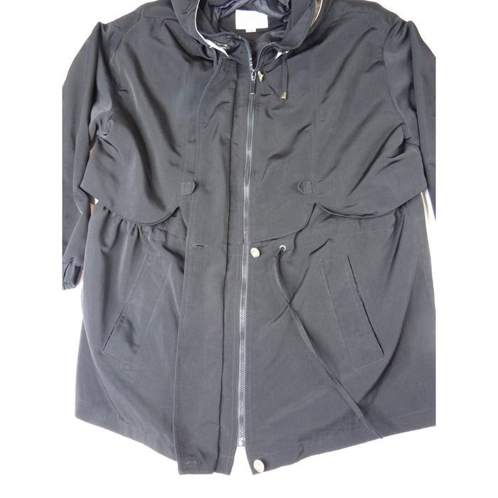 Giorgio Morandi Black Hooded Drawstring Parka Jacket Women's 1X2