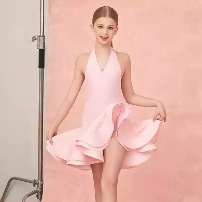 Girls Sleeveless Performance Dance Dresses Dancewear
