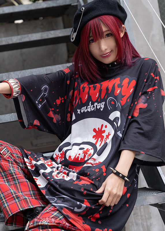 ACDC Rag Gloomy Bear Dark Gloomy Oversized Tee — model view