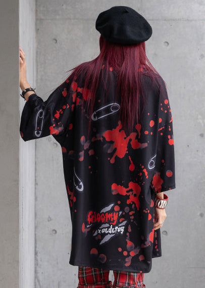 ACDC Rag Gloomy Bear Dark Gloomy Oversized Tee — model back view