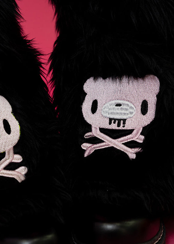 Gloomy Bear x Sophie Powers Cake Black Faux Fur Leg Warmer