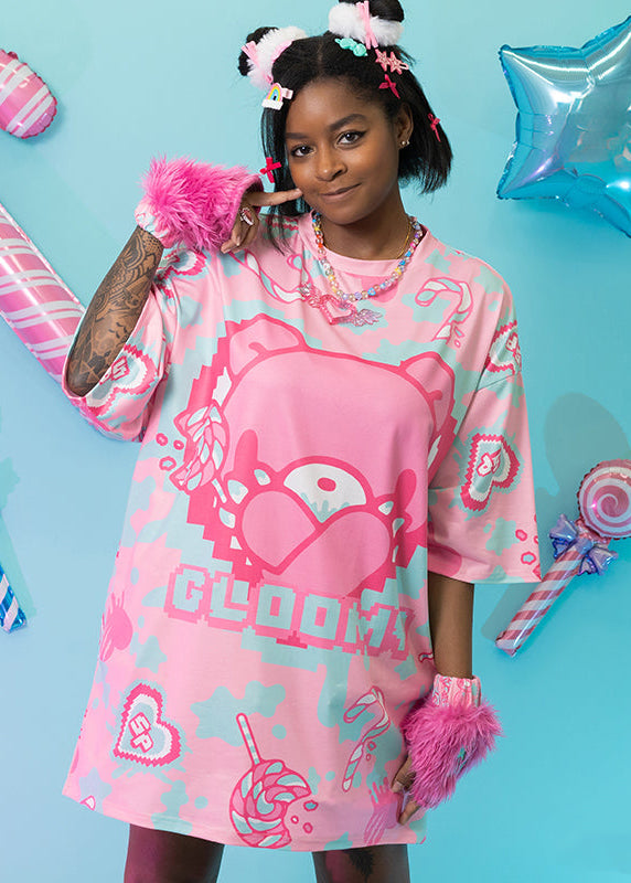 ACDC Rag Gloomy Bear x Sophie Powers Candy Oversized Tee — model view