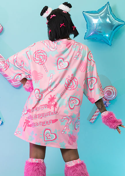 ACDC Rag Gloomy Bear x Sophie Powers Candy Oversized Tee — model back view
