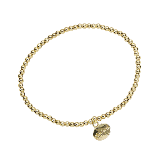 Gold Ball Stretch Bracelets | Waterproof