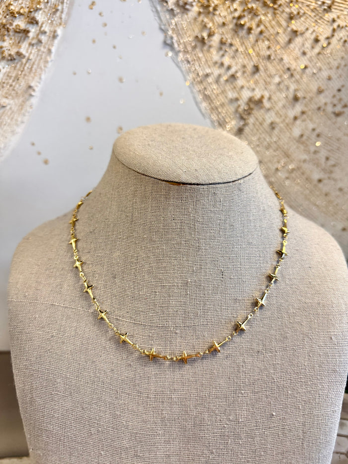 Gold Multi-Cross Necklace