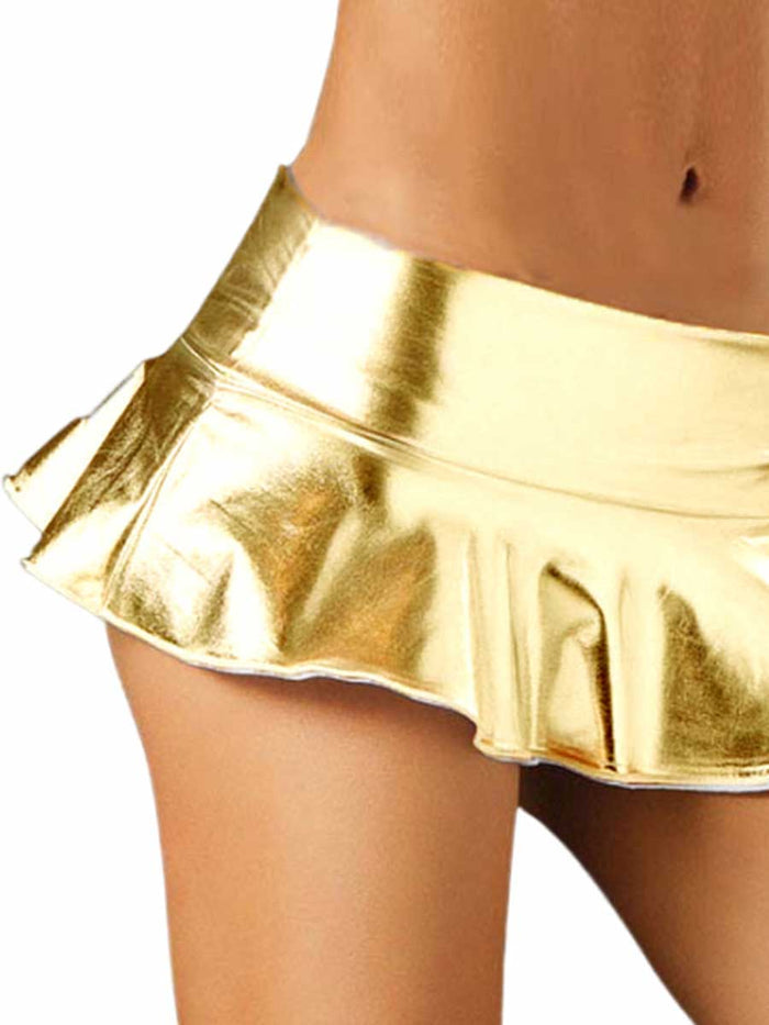 Gold Reflective Miniskirt
