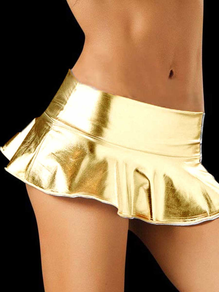Gold Reflective Miniskirt