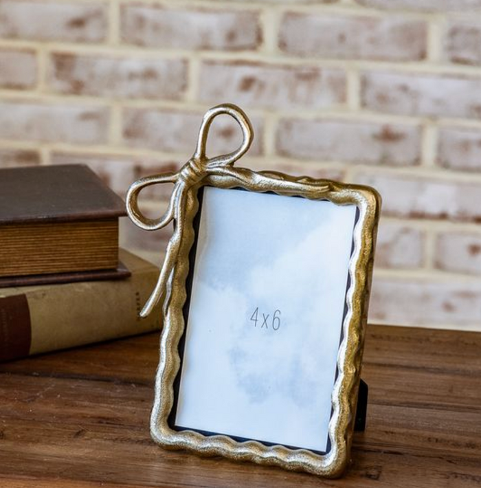 Gold Ribbon Bow Frame