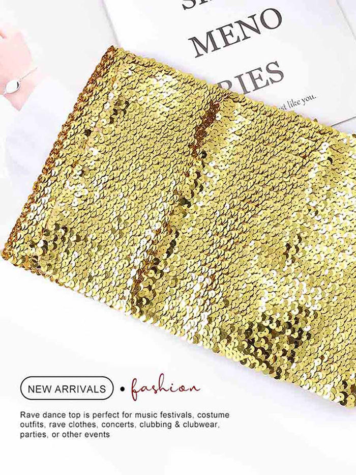 Gold Sequin Tube Top