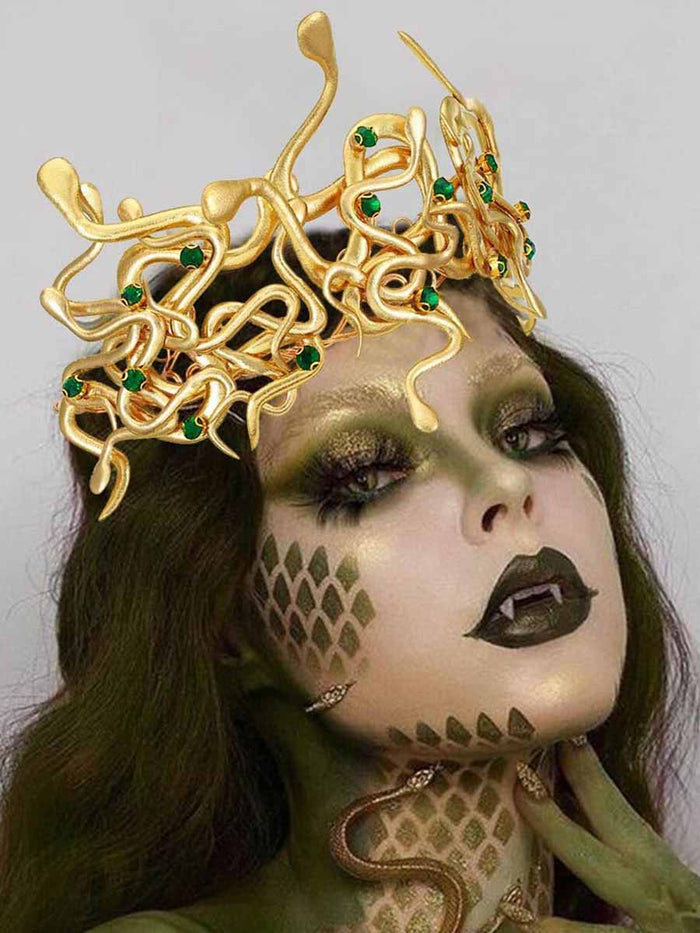 Gold Snake Hair Accessories for Holiday Parties