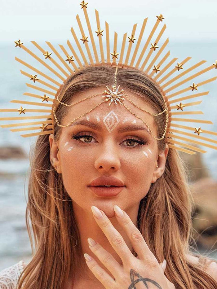 Gold Star Goddess Crown