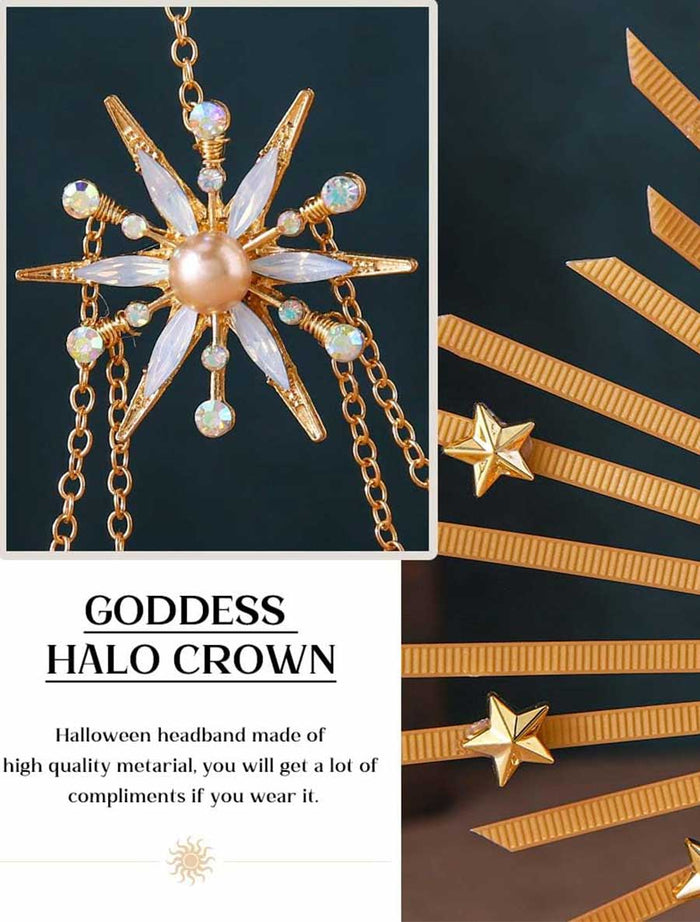 Gold Star Goddess Crown